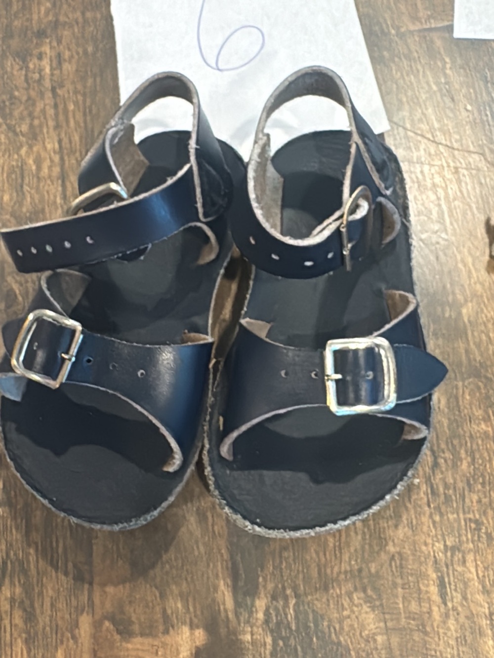 Kids sz 6 Salt Water Sun sans Leather Buckle Sandals